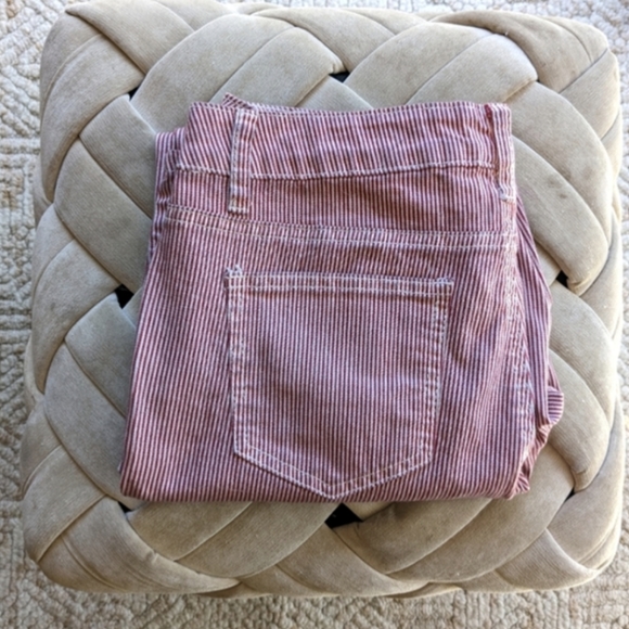 🍬 Red & White Striped Skinny Ankle Jeans by Earl Jeans Size 12 / 31 - Picture 4 of 12